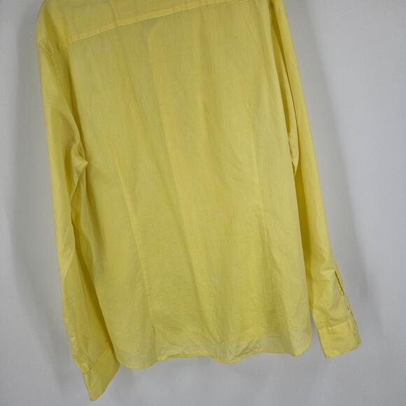 John Varvatos Mens Shirt Yellow Cotton Button Down Long Sleeve Lightweight XXL - Picture 5 of 5